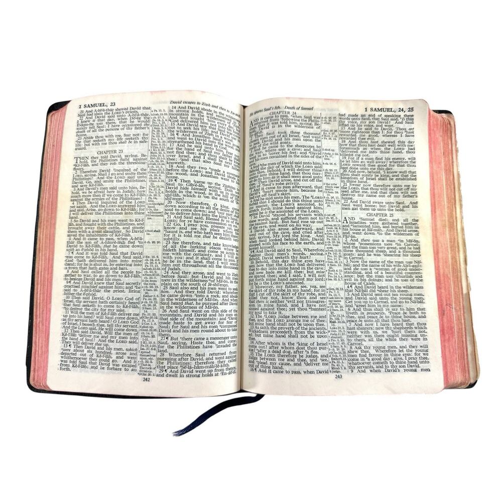 Vintage 1956 Collins Clear-Type KJV Holy Bible Black Leatherette Pocket Bible - Picture 8 of 8